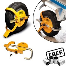 Caravan Trailer Wheel Clamp Lock 8"  9"  10" Maypole Anti Theft Car Security +CP