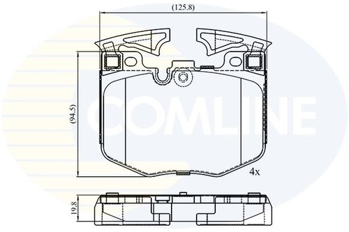 Comline front brake - pad, set