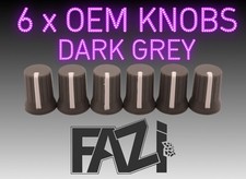 6 x DARK GREY OEM KNOBS DJ