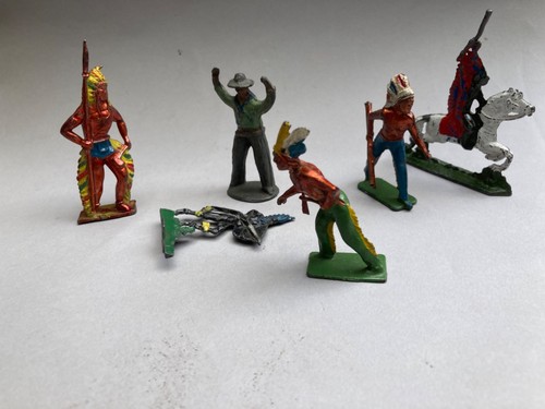 Vintage lead cowboy and - lead,
