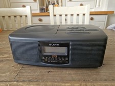 Sony FM/MW/LW Radio CD Player Alarm Clock UK AC Plug Tested Working