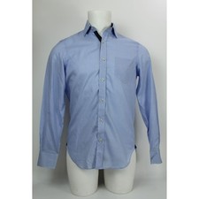 Mens Gutteridge Shirt Size 38 / 15 Blue & White Polka Dot Article