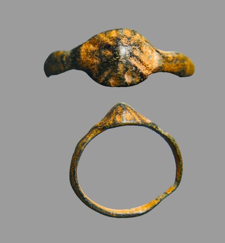Crusader bronze domed ring - crusader,