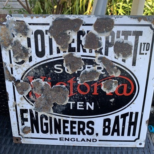 Old enamel sign - engineers, /
