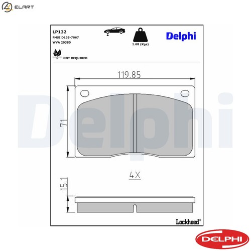 Brake pad set disc - pad,