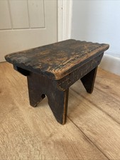 Primitive Wooden Foot Stool /