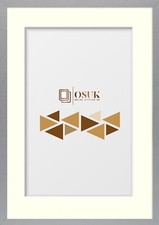 Thin Photo Frame Black White Oak Silver Picture Poster Frame With Ivory Mount