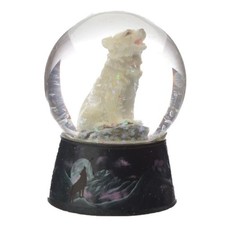 White Wolf Snow Globe - Protector Of The North Water Globe Decoration