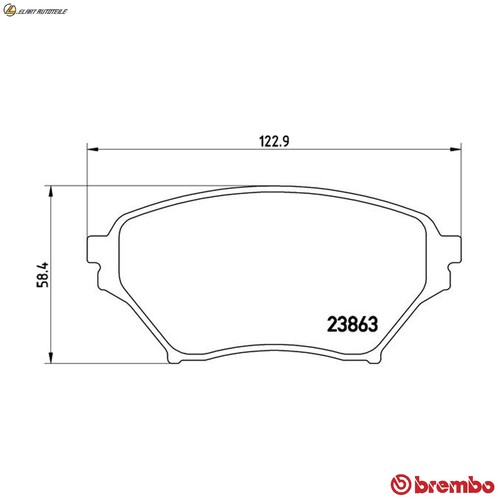 Brake pad set disc - , p