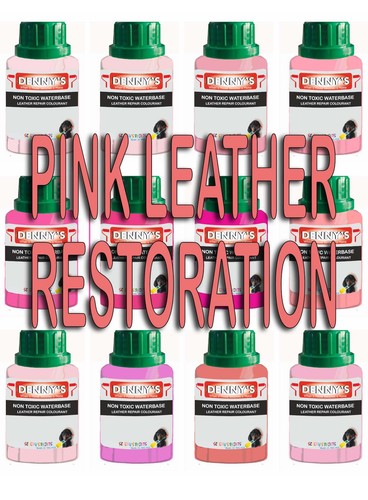 Pink leather restoration - pink,