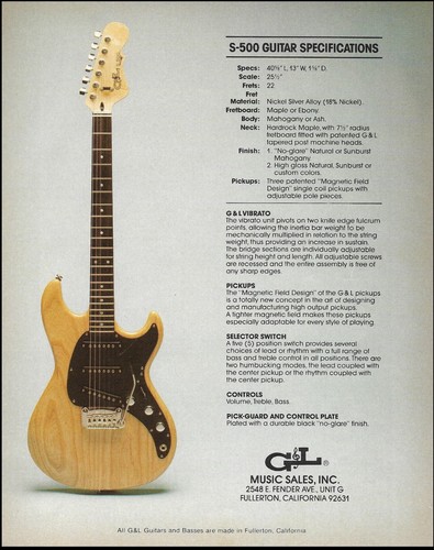 500 leo fender designed - g&l,