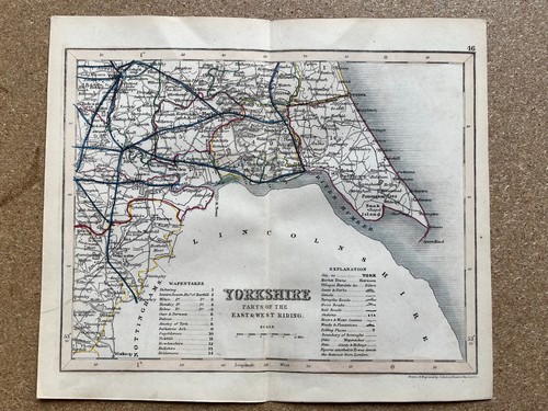 Antique hand coloured county