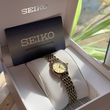 Womens Seiko Gold Watch With Box Papers And Reciepts Good Condition