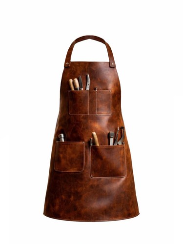 Genuine leather work - leather, apron