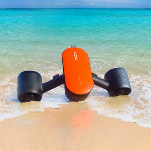 Swimming underwater scooter - underwater,