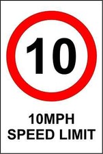 METAL SIGN 10 mph Speed limit