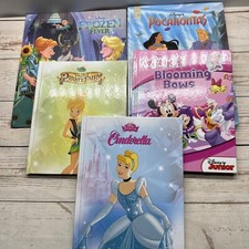 Disney Books Bundle x5 Cinderella Tinkerbell Frozen Minnie Mouse Pocahontas Girl