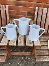 Vintage Johnson Brothers Greydawn Large Milk Jug - pale blue - pastel blue