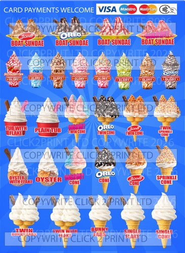 Soft serve ice cream menu - serve,