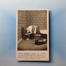 Comic Postcard C1905 Real Photo New Patent Wash Basin Toilet Humour Bamforth