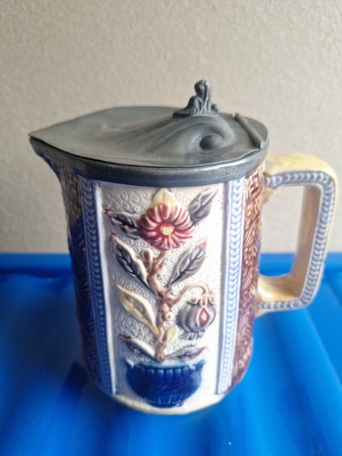 Antique majolica jug la5 - majolica, jug.