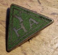 Vintage brass enamel youth - brass,
