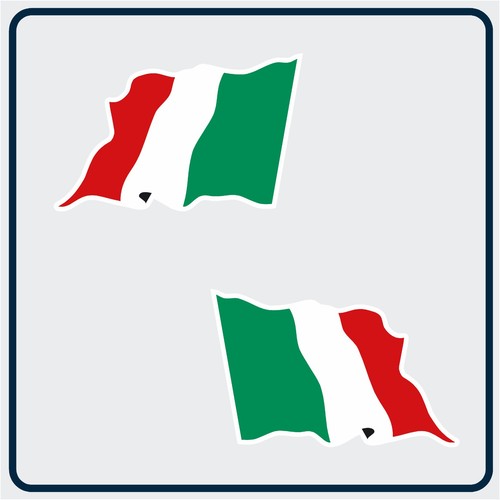 Italian italy flag stickers - /,