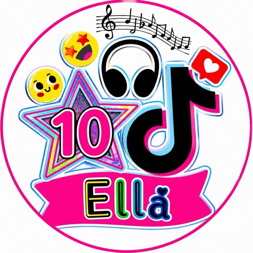 Tic tok edible cake topper - cake,
