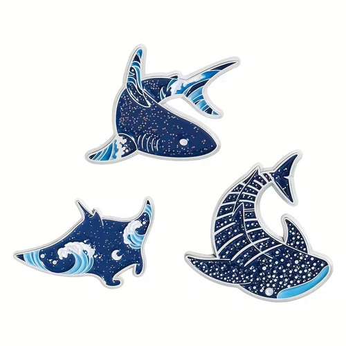 Set whale shark manta ray - whale,