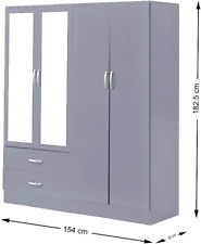 High Gloss 4 Door Wardrobe