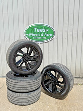 GENUINE AUDI Q7 5-TWIN SPOKE 20" GLOSS BLACK ALLOY WHEELS & TYRES