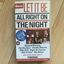Let It Be All Right On The Night VHS Video RARE ADULT HUMOUR 18 Stand Up Comedy