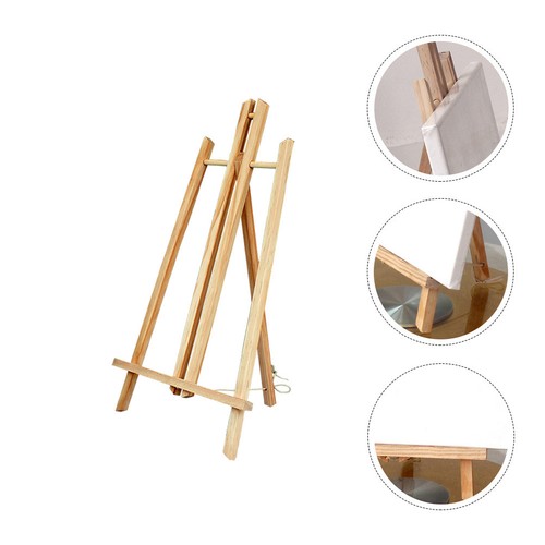 Khaki wood easel - khaki,