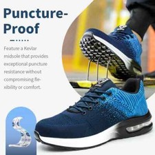 Trainers Men Women Lightweight Breathable Safety Shoes Trainers with Cushioning