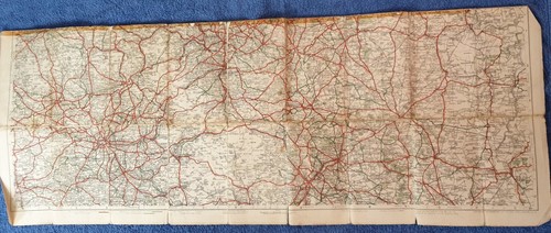 Vintage cloth map yorkshire - cloth,