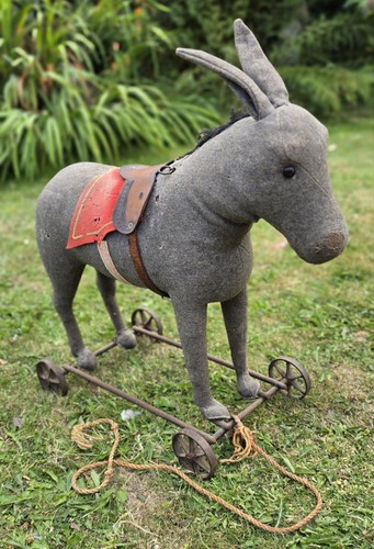 Rare antique steiff donkey - antique,