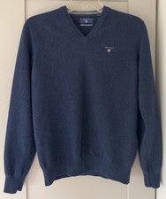 GANT Women’s Super Fine Lambswool Jumper Blue Size M 