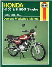 HONDA H100 ( A S-D S-G S-J ) 1980-92 OWNERS WORKSHOP MANUAL * VGC *