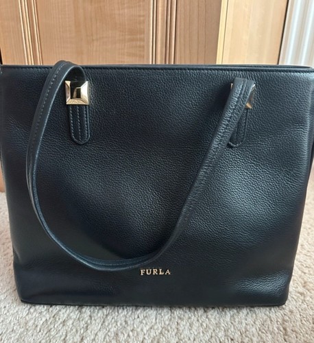 Furla black pebbled leather - black,