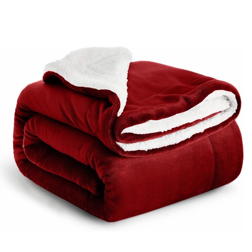 480 gsm sherpa fleece blanket - sherpa,