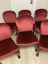 6X antique style wooden carved