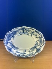 Delph Pottery Blue & White High Serving  Ceramic VGC