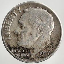 1957 US USA Roosevelt One Dime