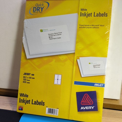 Avery labels j8169 - labels, j8169-100
