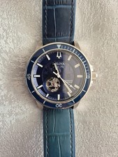 BULOVA  96A291 MARINE STAR HEARTBEAT AUTOMATIC MENS WATCH USED WITH TAGS BOXED