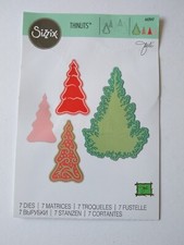 Sizzix Thinlits Dies Fairy Set Background Trees Christmas Trees 662847 Rare
