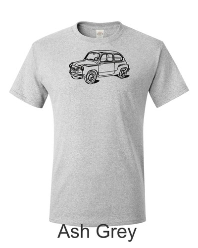 Vintage fiat 500 line - 500, drawing