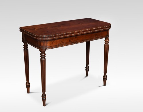 Regency rosewood card table - card,