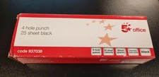 5 Star Office Black 4 Hole