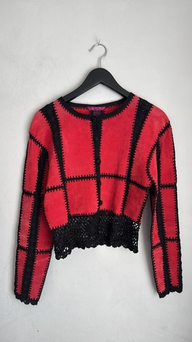 Vintage idi red leather suede - vintage,